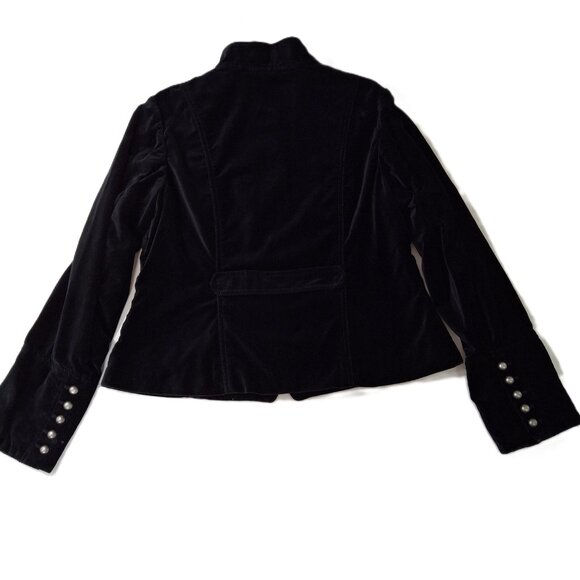 Oasis Gothic Military Edwardian Velvet Velour Holiday Party Jacket Blazer Sz L - Picture 5 of 15